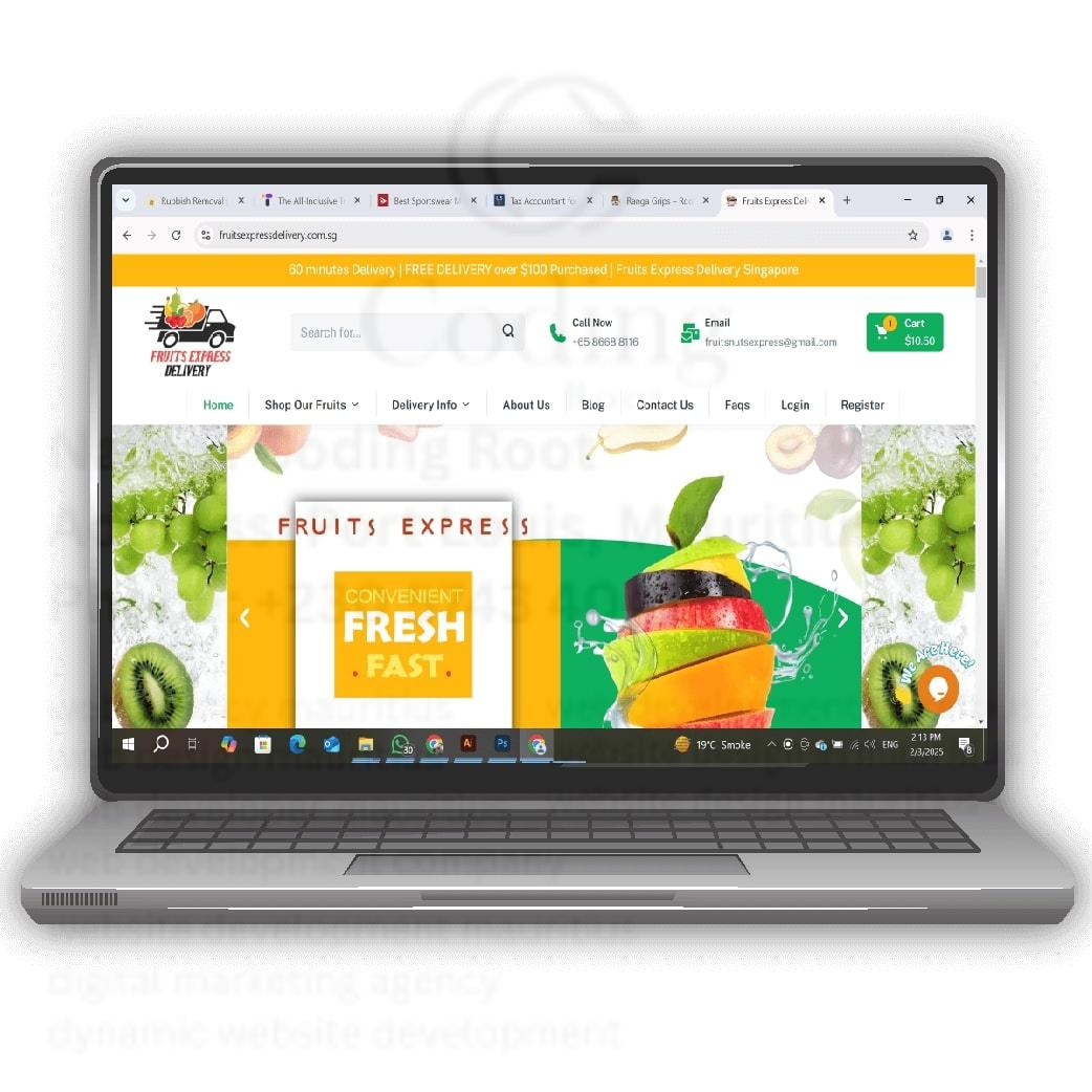Dynamic website development Mauritius by CodingRoot